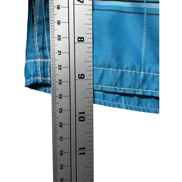 Op‎ Men's Blue Plaid Swim Trunks XL (40-42 W) Swim Shorts - Picture 10 of 15